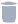 A grey trash can.