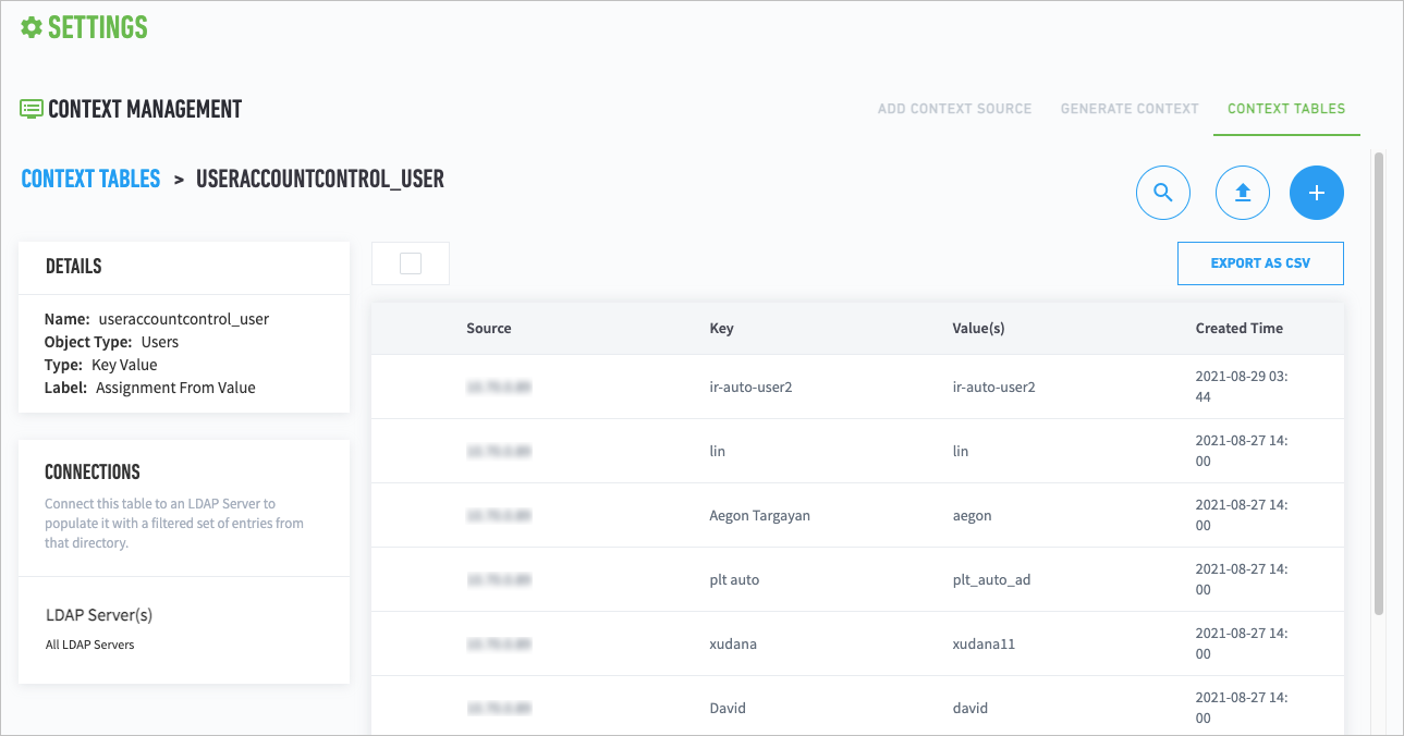 User control in Context management to add Context table using LDAP onnection.