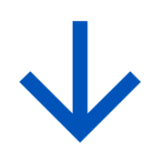 A dark blue arrow pointing down.