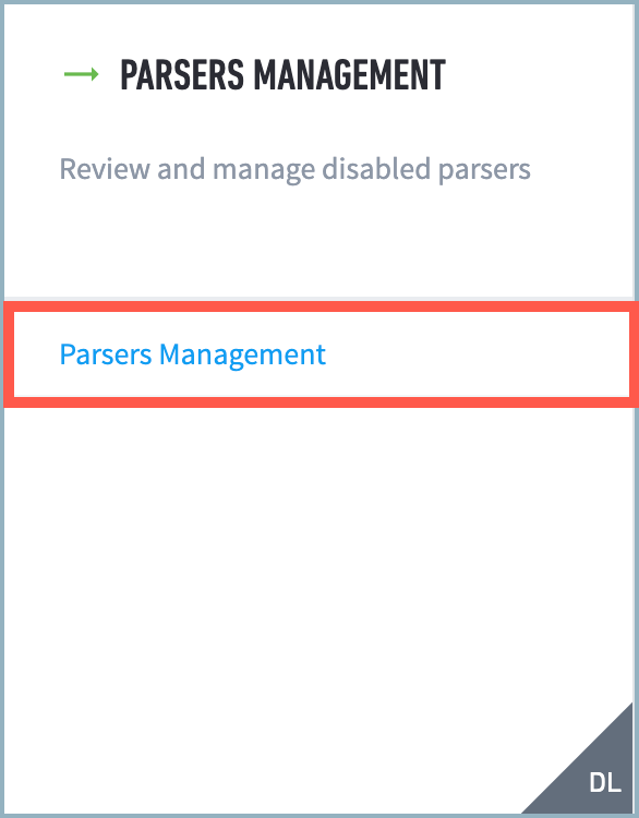 parsers management