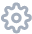 A grey gear icon