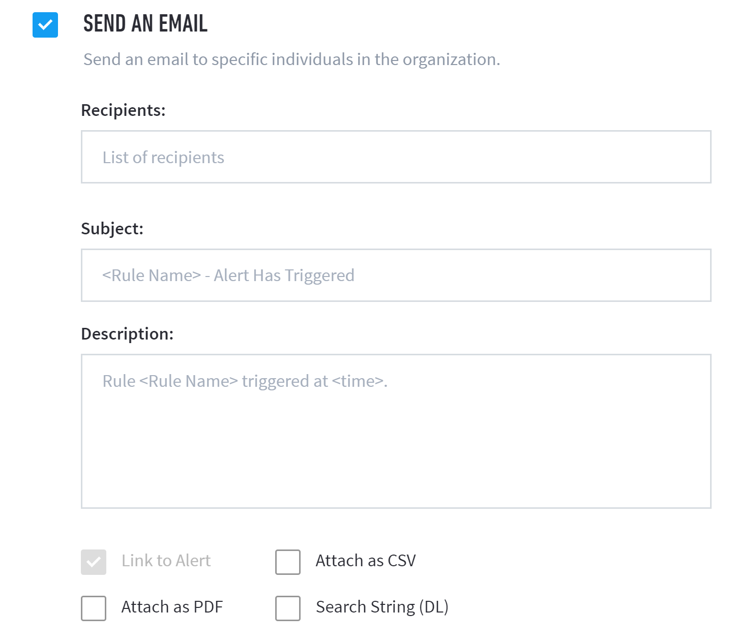 send an email checkbox