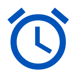 A dark blue alarm clock