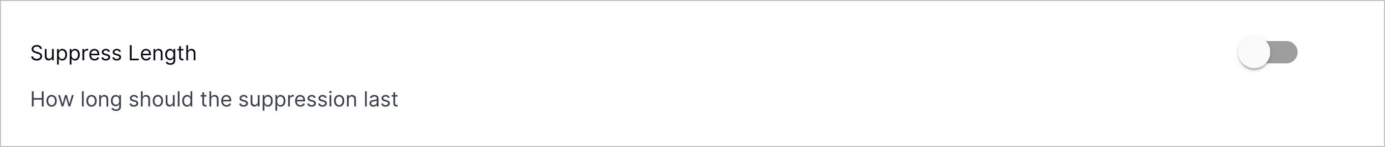 Supress Length in the analytic rule builder toggled off.