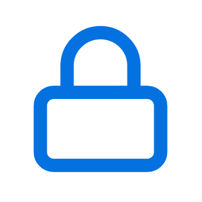 A blue lock.