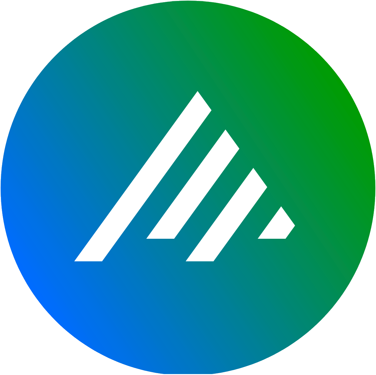 The Exabeam logo on a blue green ombre circular background.